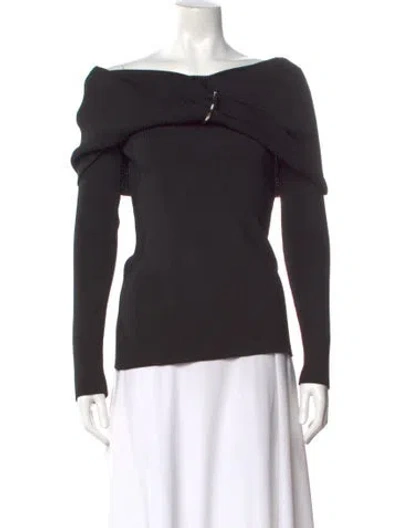 Pre-owned Monse Off-the-shoulder Sweater In Black