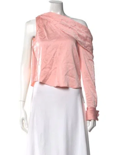 Pre-owned Monse One-shoulder Long Sleeve Top In Pink