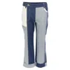 Monse Patchwork Flare Cropped Jeans In Blue