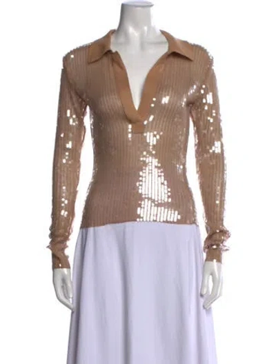 Pre-owned Monse Patterned Long Sleeve Top In Neutrals