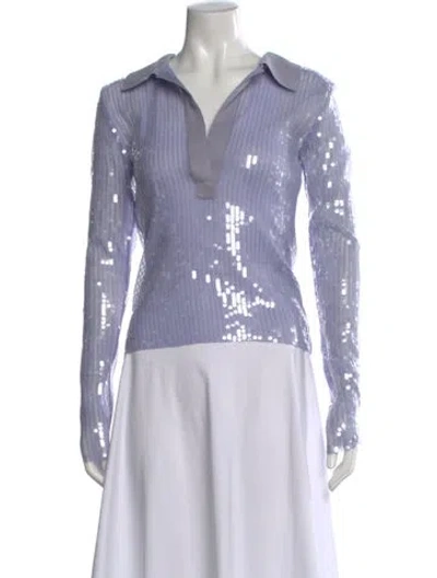 Pre-owned Monse Patterned Long Sleeve Top W/ Tags In Purple
