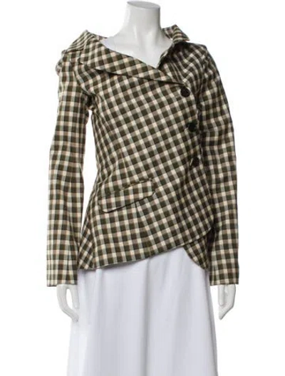 Pre-owned Monse Plaid Print Blazer In Multi