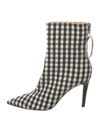 Pre-owned Monse Plaid Print Rain Boots