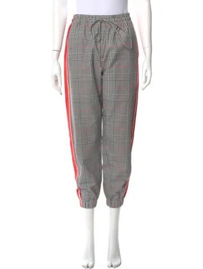 Pre-owned Monse Plaid Print Skinny Leg Pants In Multi
