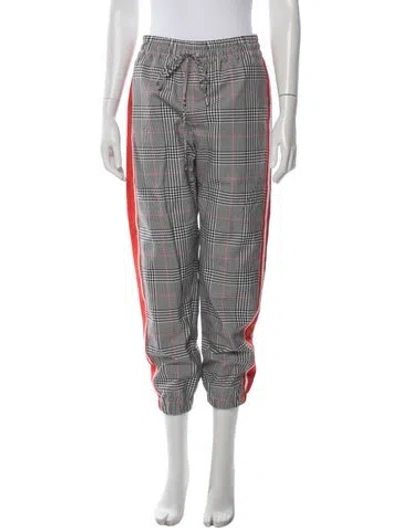 Pre-owned Monse Plaid Print Straight Leg Pants W/ Tags In Black/red/white