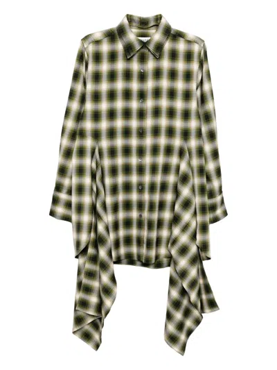 MONSE PLAIDED SHIRT DRESS