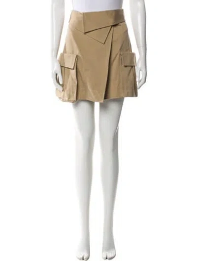 Pre-owned Monse Pleated Accents Mini Skirt In Neutral