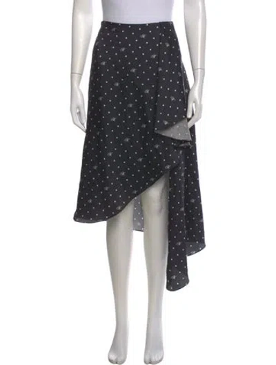 Pre-owned Monse Polka Dot Print Midi Length Skirt In Blue