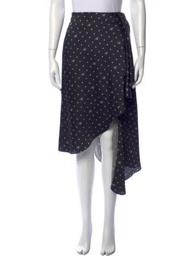 Pre-owned Monse Polka Dot Print Midi Length Skirt In Blue