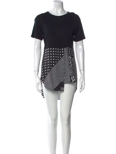 Pre-owned Monse Printed Crew Neck Bodysuit In Black