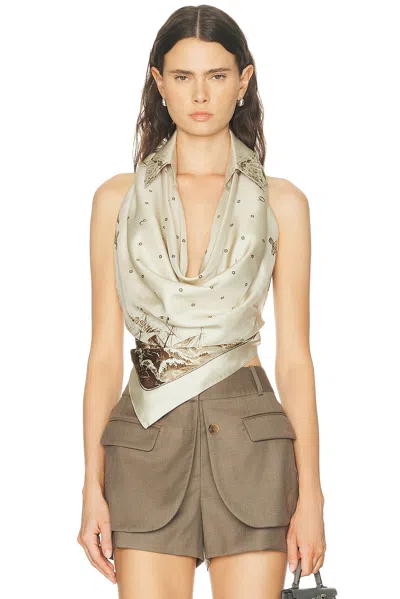 Monse Printed Halter Top In Multi