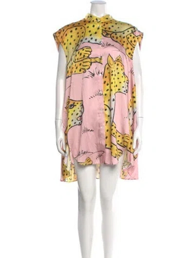 Pre-owned Monse Printed Knee-length Dress In Pink