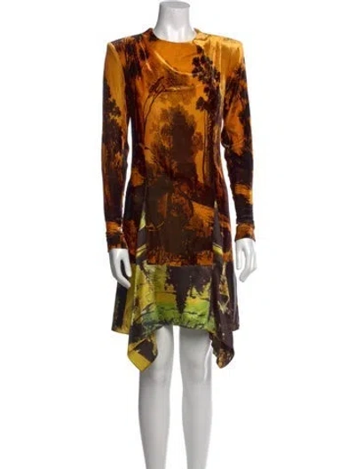 Pre-owned Monse Printed Knee-length Dress W/ Tags In Orange