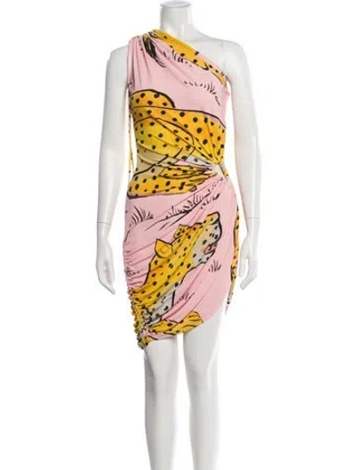 Pre-owned Monse Printed Knee-length Dress In Yellow