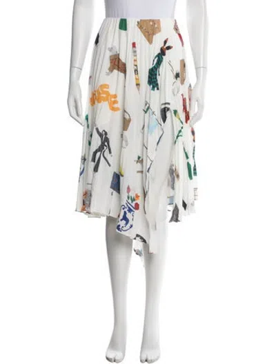 Pre-owned Monse Printed Knee-length Skirt In White