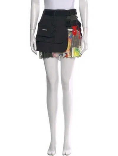 Pre-owned Monse Printed Mini Skirt W/ Tags In Black