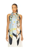 Monse Printed Scarf Top In Brown