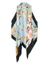 Monse Printed Scarf Top In Blue
