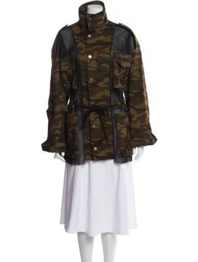 Pre-owned Monse Printed Utility Jacket In Black