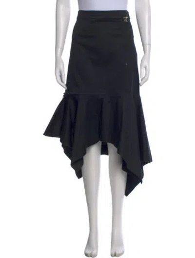 Pre-owned Monse Ruffle Embellishment Midi Length Skirt In Blue