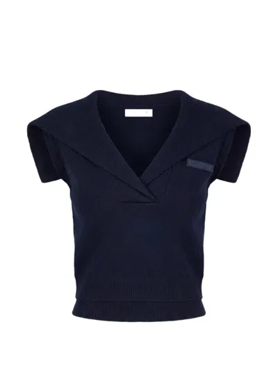 Monse Sailor-collar Sweater In Blue