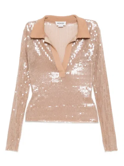 Monse Sequin-embellished Mesh Top