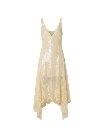 Monse Sequin-embellished Midi Dress In Yellow