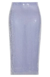 Monse Sheer Sequin Pencil Skirt In Lilac