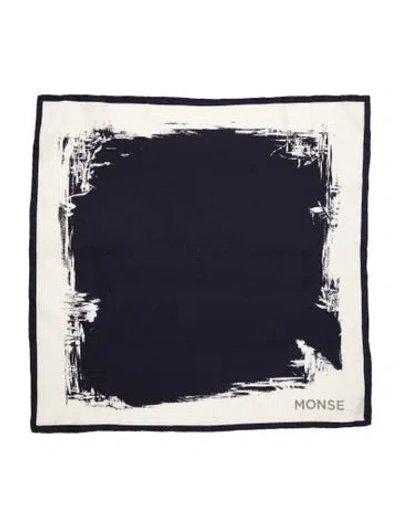 Pre-owned Monse Silk Graphic Print Scarf In Neutrals