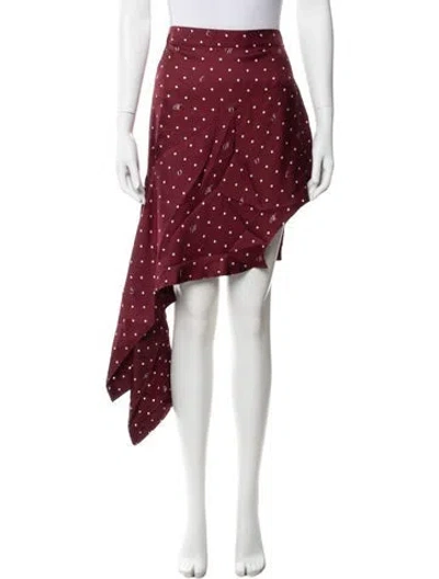 Pre-owned Monse Silk Knee-length Skirt W/ Tags In Burgundy