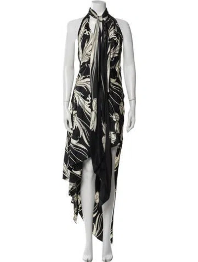 Pre-owned Monse Silk Long Dress In Blue