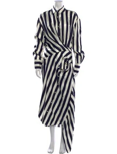 Pre-owned Monse Silk Long Dress In Neutrals