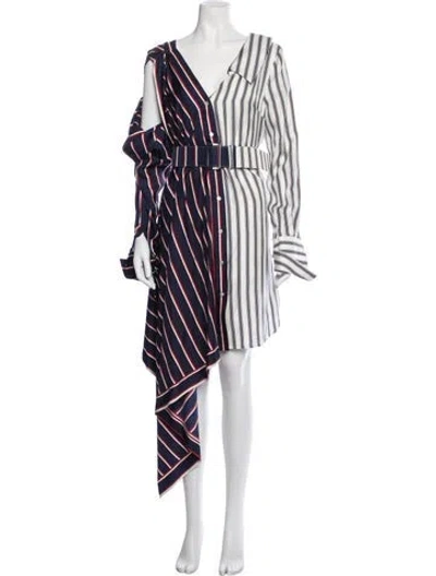 Pre-owned Monse Silk Mini Dress In Blue