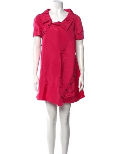 Pre-owned Monse Silk Mini Dress In Pink