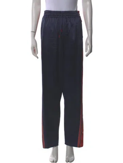 Pre-owned Monse Silk Straight Leg Pants In Blue