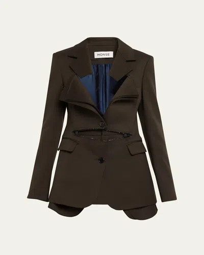 Monse Slashed Single-breasted Blazer Jacket