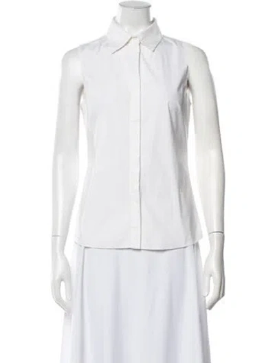 Pre-owned Monse Sleeveless Button-up Top In White