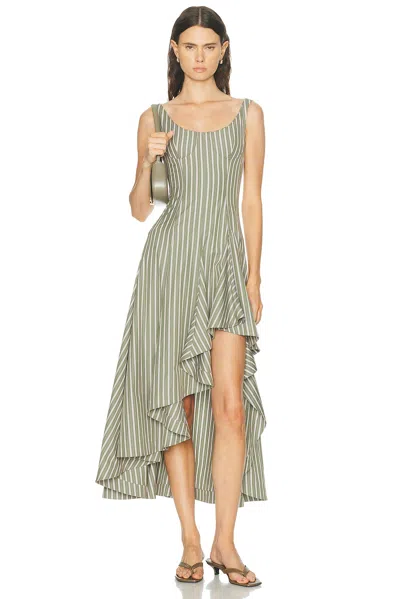 Monse Striped Corset Dress In Multi