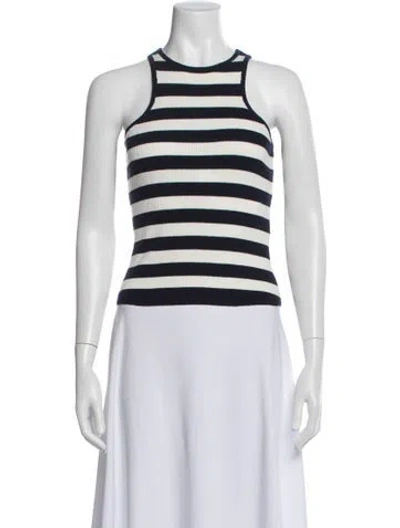 Pre-owned Monse Striped Crew Neck Top W/ Tags In Blue