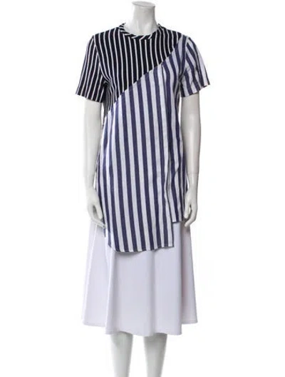 Pre-owned Monse Striped Crew Neck Tunic In Blue