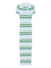 Monse Stripe Jacquard Polo Maxi Dress