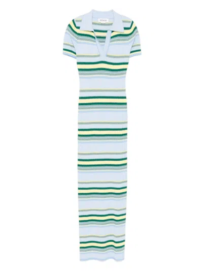 MONSE STRIPED JACQUARD MAXI DRESS