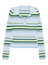 Monse Stripe Jacquard Polo