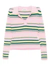 Monse Stripe Jacquard Polo
