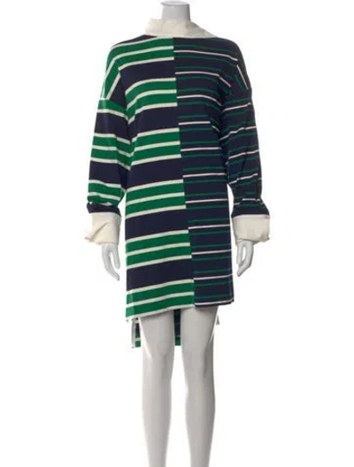 Pre-owned Monse Striped Knee-length Dress In Blue
