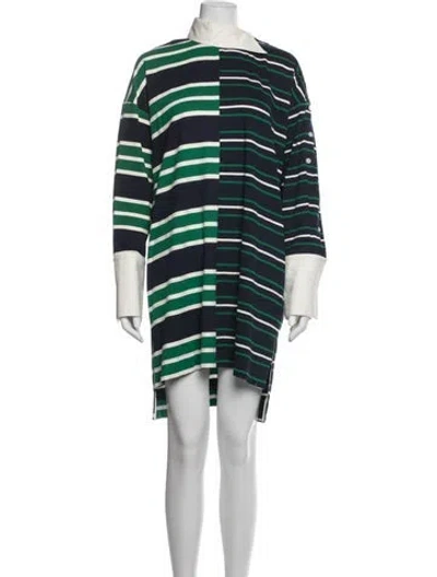 Pre-owned Monse Striped Midi Length Dress In Blue