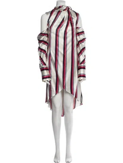 Pre-owned Monse Striped Midi Length Dress In Neutral