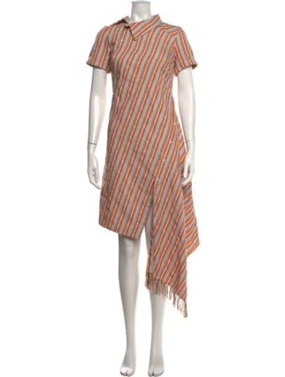 Pre-owned Monse Striped Midi Length Dress In Red