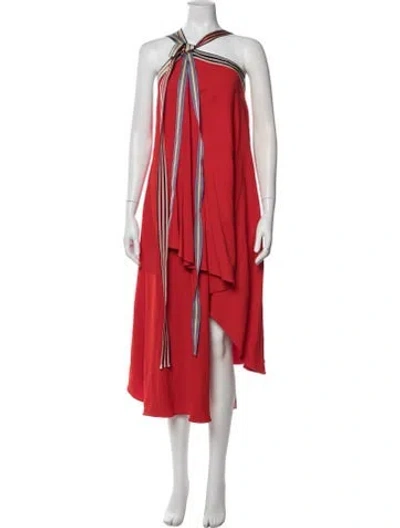 Pre-owned Monse Striped Midi Length Dress In Red