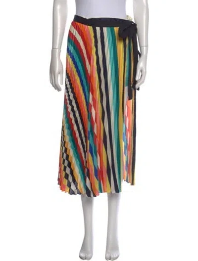 Pre-owned Monse Striped Midi Length Skirt In Orange